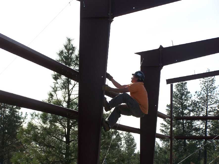 Justin climbs