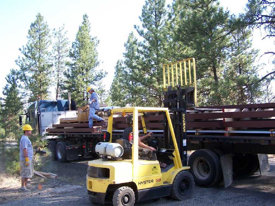 Steel building arrives